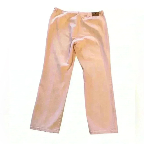 LRL Lauren Jeans Co Sz 18 (38x30) Pink Denim Jeans Bootcut Cotton High Rise - Picture 1 of 2